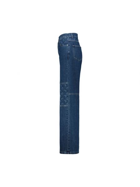 Jeans mit print Marine Serre blau
