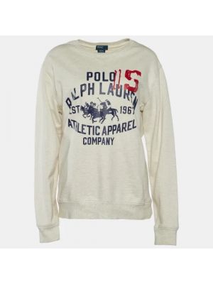 Top bawełniany Ralph Lauren Pre-owned beżowy
