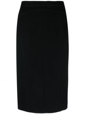 Černé vlněné midi sukně Nº21