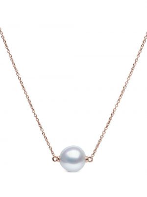 Z růžového zlata náhrdelník s perlami Autore Moda