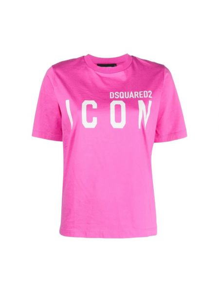 Różowa koszulka Dsquared2