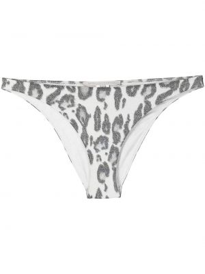 Bikini à imprimé à imprimé léopard Stella Mccartney argenté