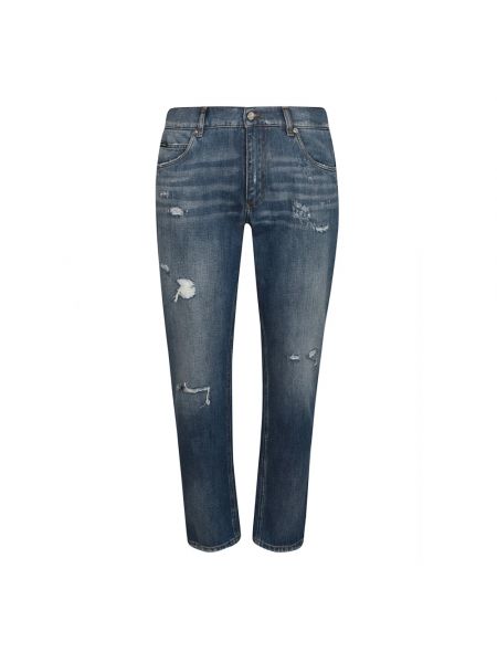 Distressed skinny jeans Dolce & Gabbana blau