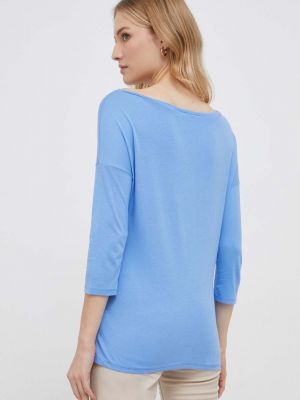 Tričko s dlouhým rukávem s dlouhými rukávy Sisley modré