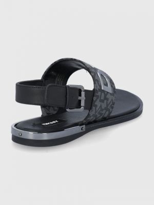 Kožené sandály Dkny černé