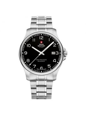 Серебряные водонепроницаемые часы Swiss Military By Chrono