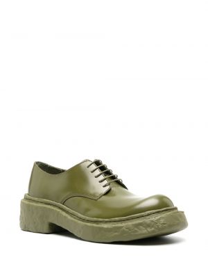 Dabīgās ādas derbija stila kurpes Camperlab zaļš