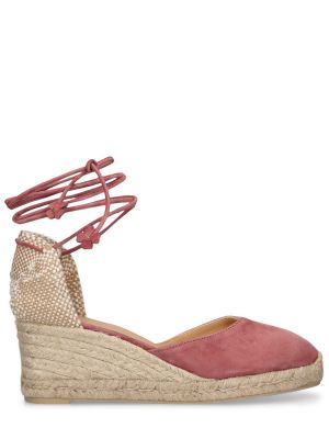 Pantofi din piele de căprioară Castaner roz