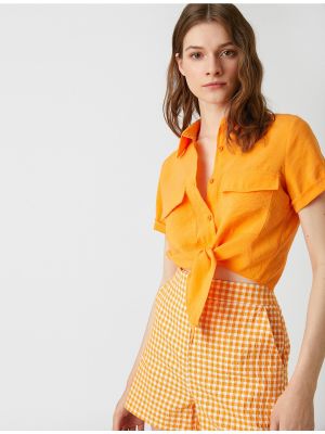 Koszula dopasowana Koton pomarańczowa