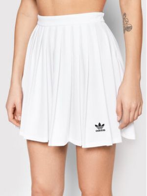 Jupe courte plissé Adidas blanc