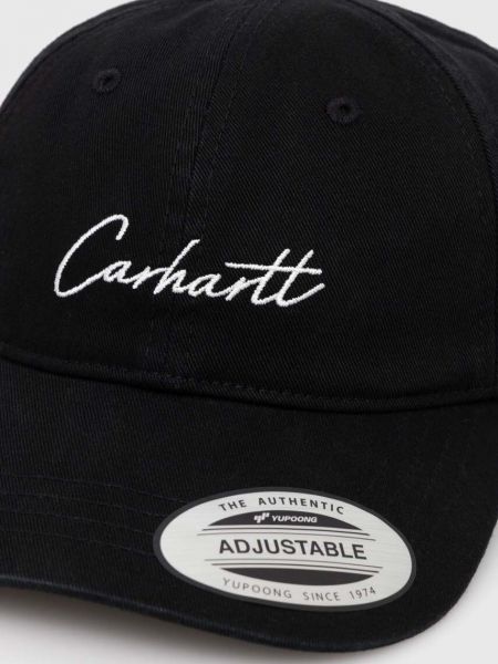 Хлопковая кепка с аппликацией Carhartt Wip черная