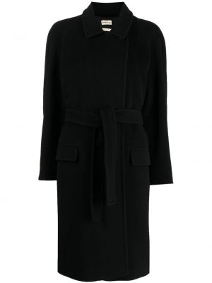 Кашмирено палто Hermès черно