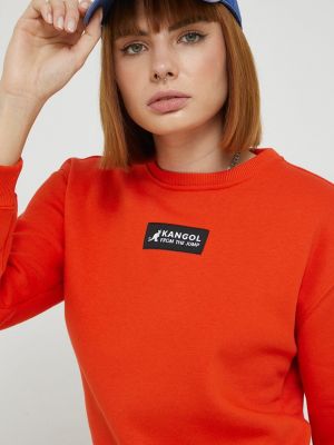 Помаранчевий светр з аплікацією Kangol