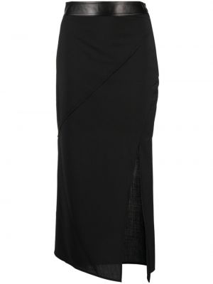 Midi suknja Helmut Lang crna
