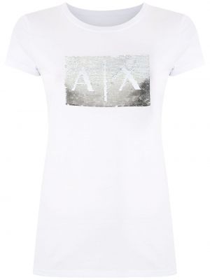 T-shirt à imprimé Armani Exchange blanc