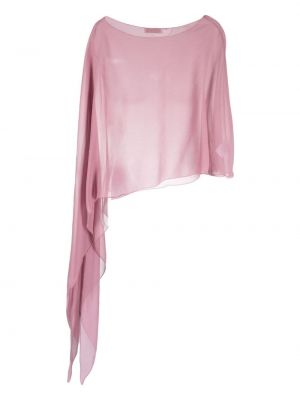Jedwabna bluzka asymetryczna Antonelli różowa