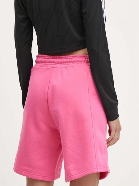 Однотонные шорты Adidas розовые