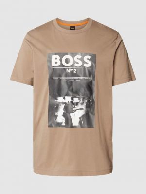 Koszulka bawełniana z nadrukiem Boss Orange