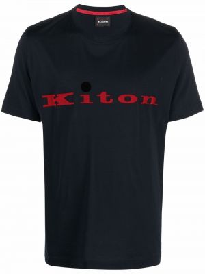 Camiseta de cuello redondo Kiton azul
