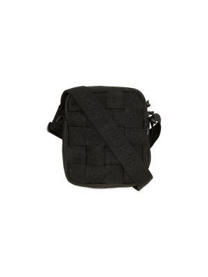 Плетеная сумка через плечо Supreme черная