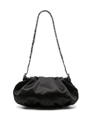 Сатенени чанта за ръка Moschino черно