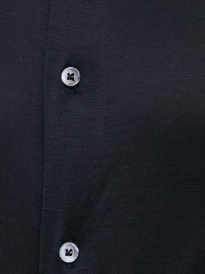 Черная рубашка слим Emporio Armani