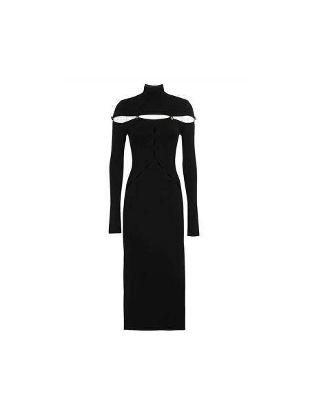Czarna sukienka midi Versace Jeans Couture