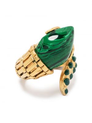 Prsten sa zmijskim uzorkom Roberto Cavalli zlatna