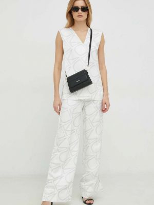 Bluza s printom Calvin Klein bijela