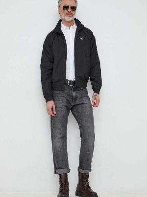 Дънково яке с изолация Calvin Klein Jeans черно