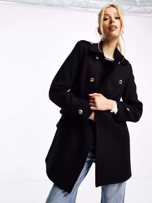 Шерстяное пальто Morgan черное