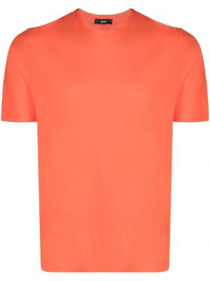 Памучна тениска Herno оранжево