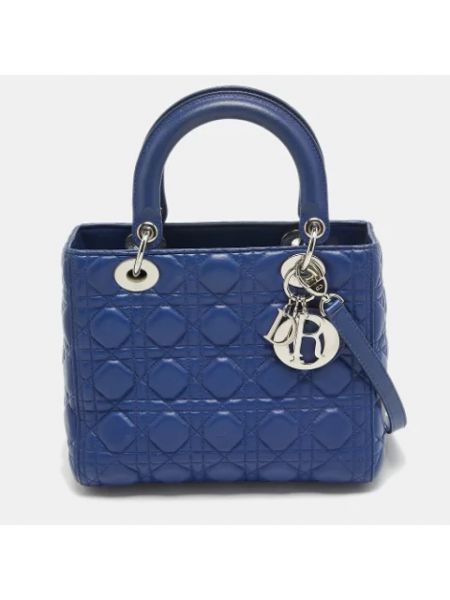 Bolsa de hombro retro Dior Vintage azul