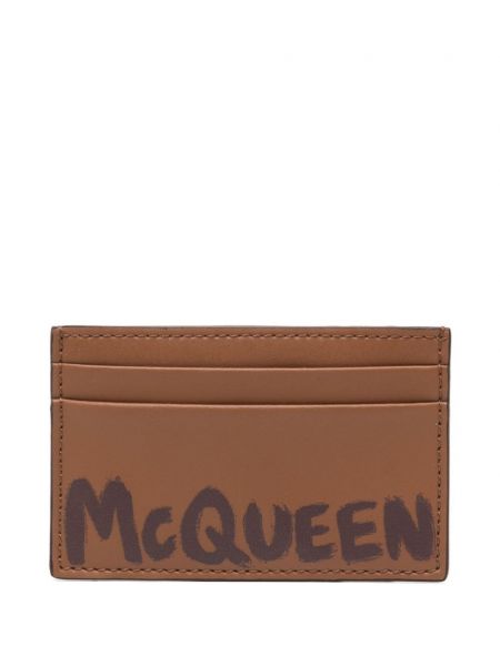 Læder kortholder Alexander Mcqueen brun