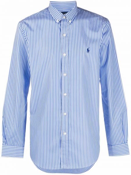 Camisa con bordado con bordado de cuello vuelto Polo Ralph Lauren azul