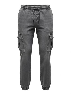 Pantaloni Only & Sons grigio