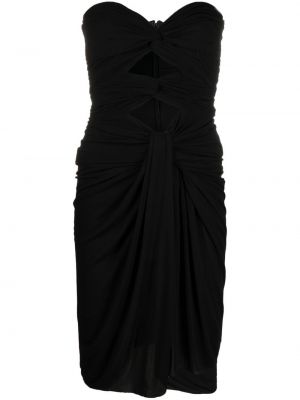 Κοκτέιλ φόρεμα από ζέρσεϋ από κρεπ Saint Laurent μαύρο