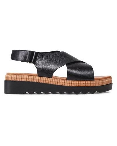 Kožené sandále Inuovo čierna