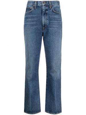 Straight leg jeans a vita alta Agolde blu