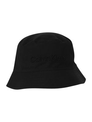 Pălărie cu broderie Calvin Klein negru
