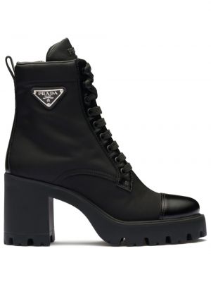 Czarne ankle boots Prada