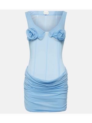 Džerzej kvetinové šaty Magda Butrym modrá