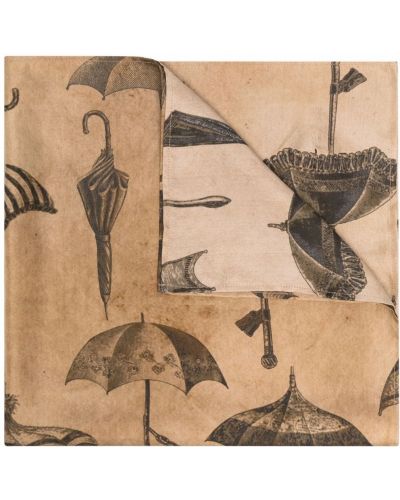 Paraguas de seda con estampado Uma Wang gris