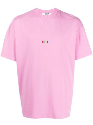 Brodert t-skjorte Msgm rosa