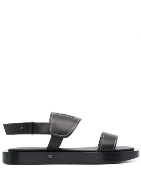 Kožené sandále Max Mara čierna