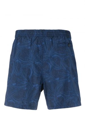 Mustriline sulgedega lühikesed püksid Canali sinine