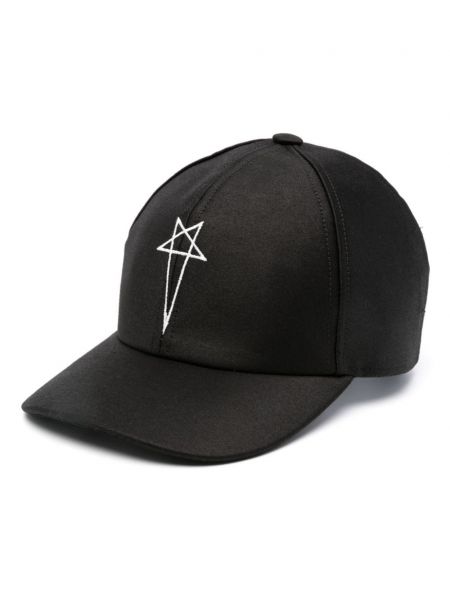 Haftowana czapka z daszkiem Rick Owens Drkshdw czarna