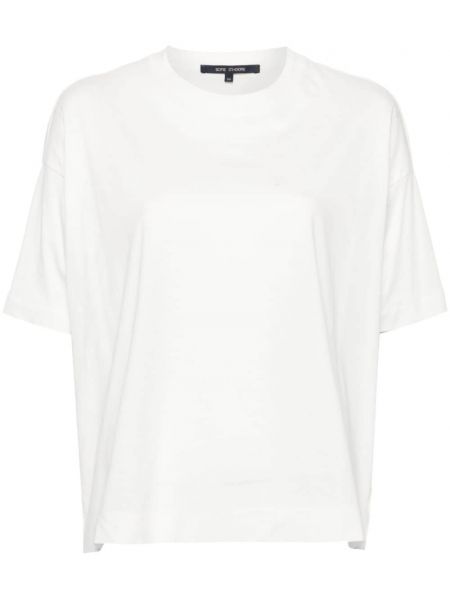Βαμβακερή μπλούζα με στρογγυλή λαιμόκοψη Sofie D'hoore λευκό