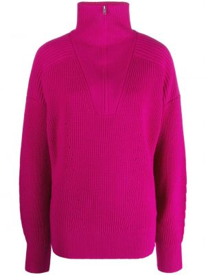 Merinowolle pullover mit reißverschluss Marant Etoile pink