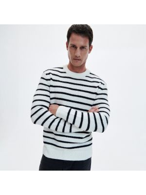 Reserved - Sweter w paski - Biały